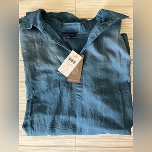🚨 BNWT J.Jill pure jill Azure Wash 100% Cotton tunic Blouse Women’s Size L-2X